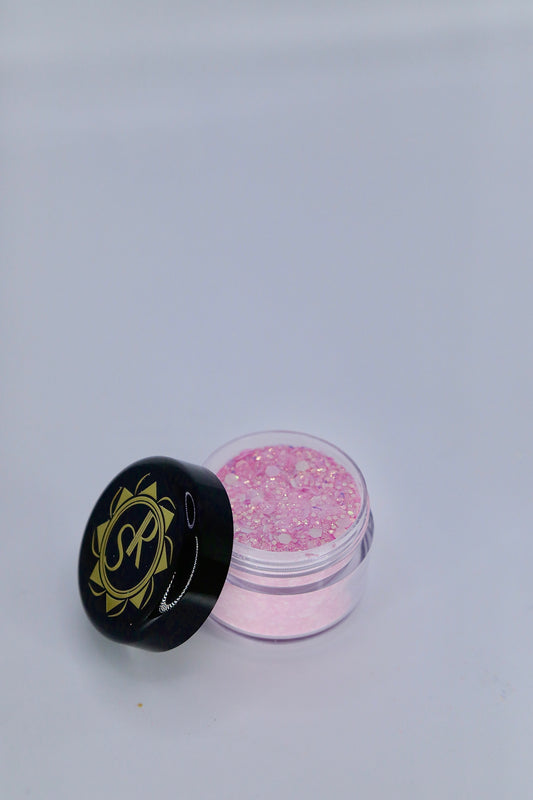 SR Pink Glitter Acrylic Powder