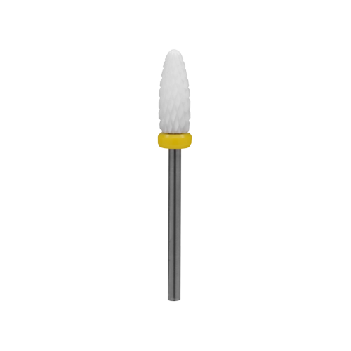 Ceramic Nail Drill Bit Flame Flat End - Coarse